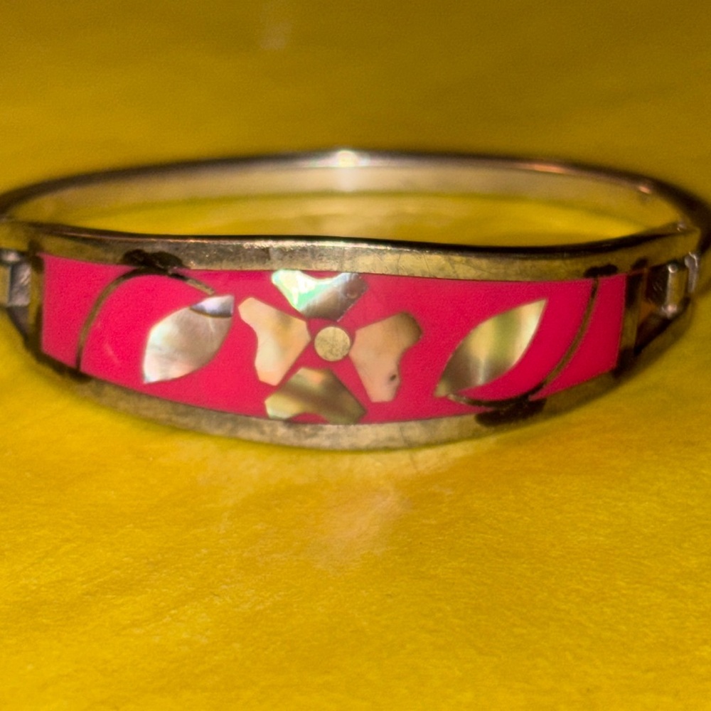 925 Taxco Mexico abalone  shell bracelet